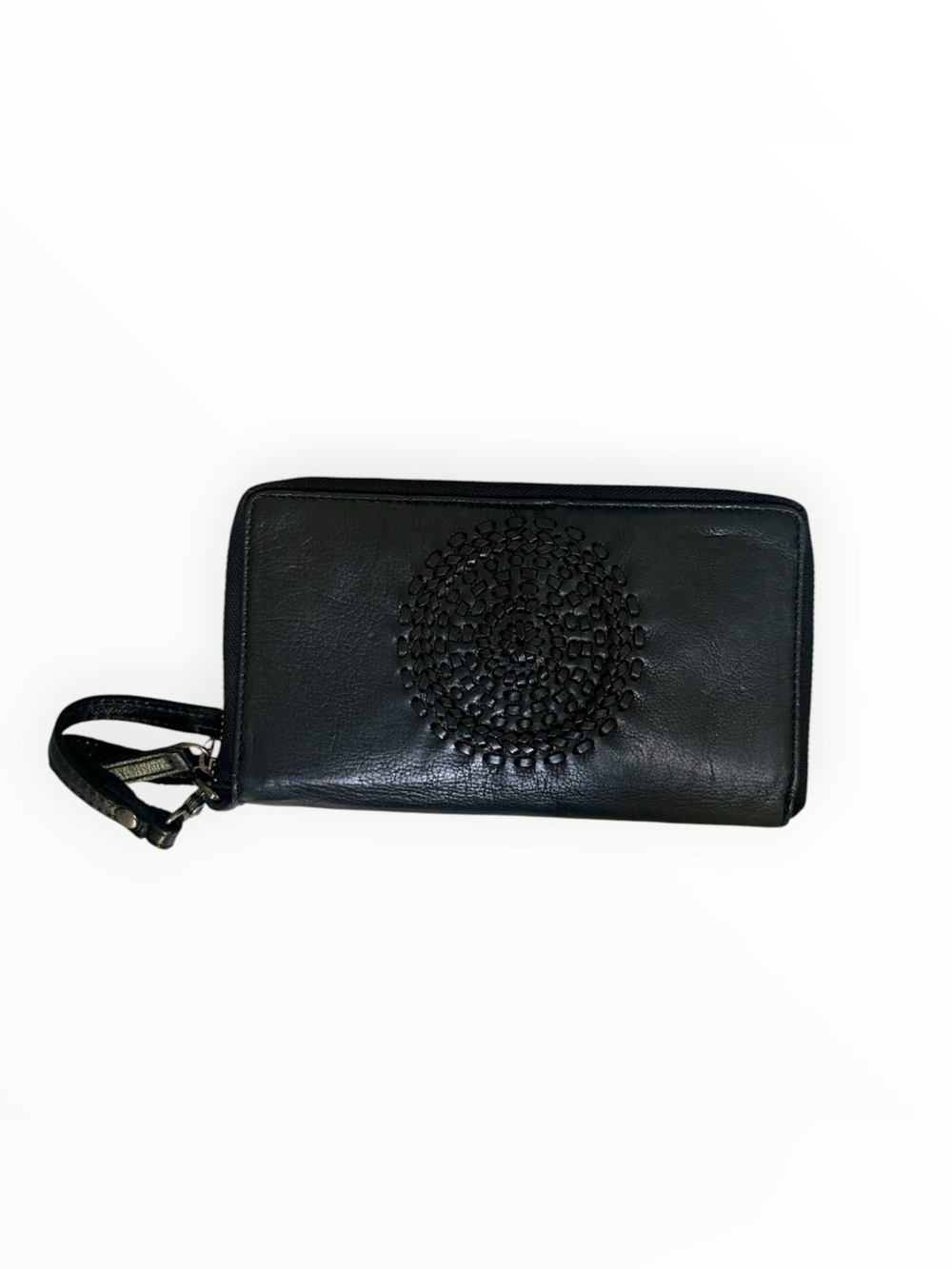 Vilenca Holland new Black buttery Leather Zip-Around Wristlet Wallet - Picture 1 of 5
